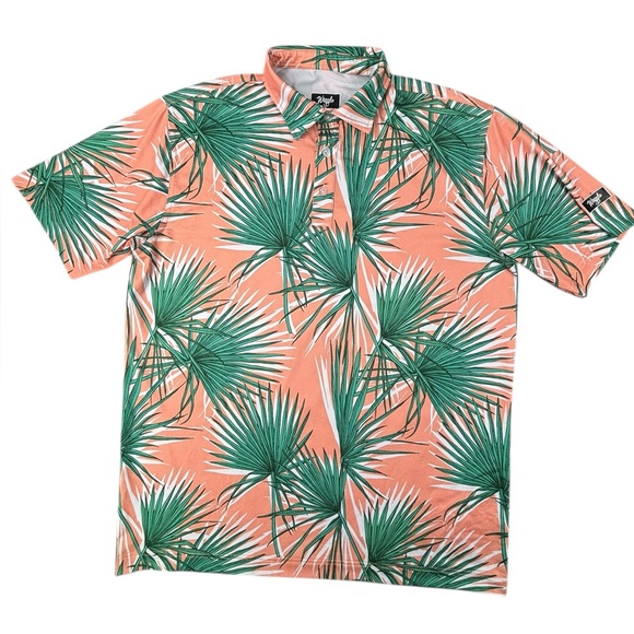 Waggle | Tropical Palms Polo | XL | Like New!! - Picture 2 of 6